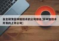 自主研发区块链技术的公司排名[区块链技术开发的上市公司]